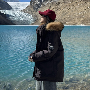 Large Wool Collar Cotton-padded Coat Stylized Cotton Tooling Women's Winter 2024 New Loose Cotton-padded Coat Thickened Cotton-padded Jacket