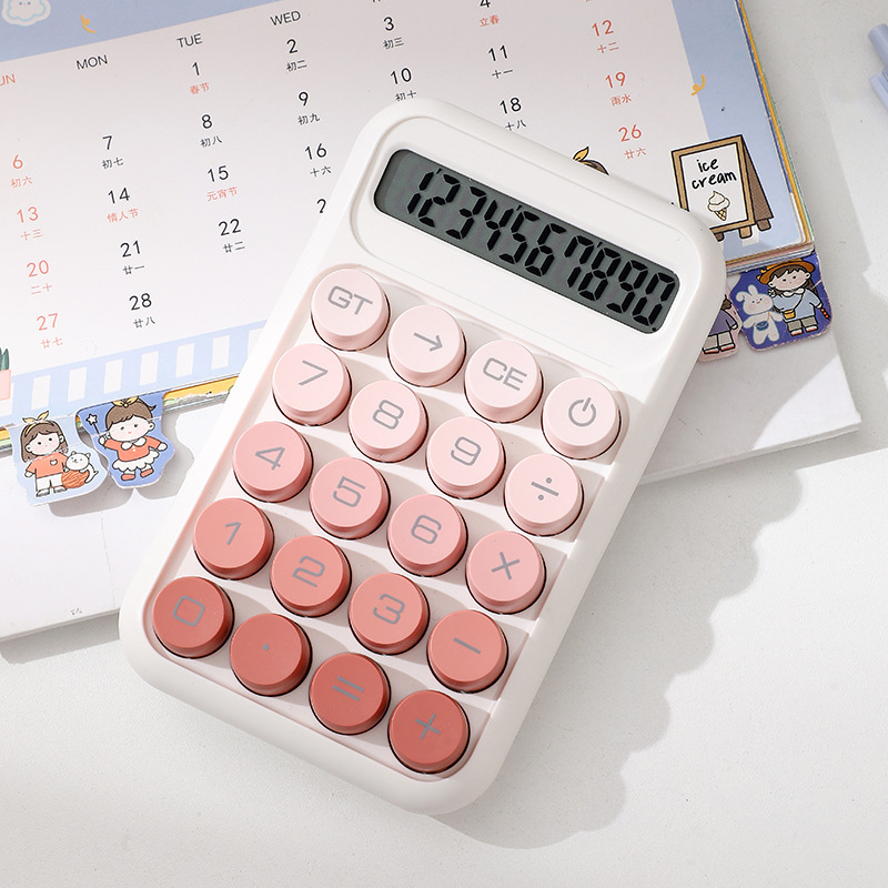 高価値電卓オフィス専用ドーパミンかわいいコンピュータ学生会計計算機プリントロゴ|undefined