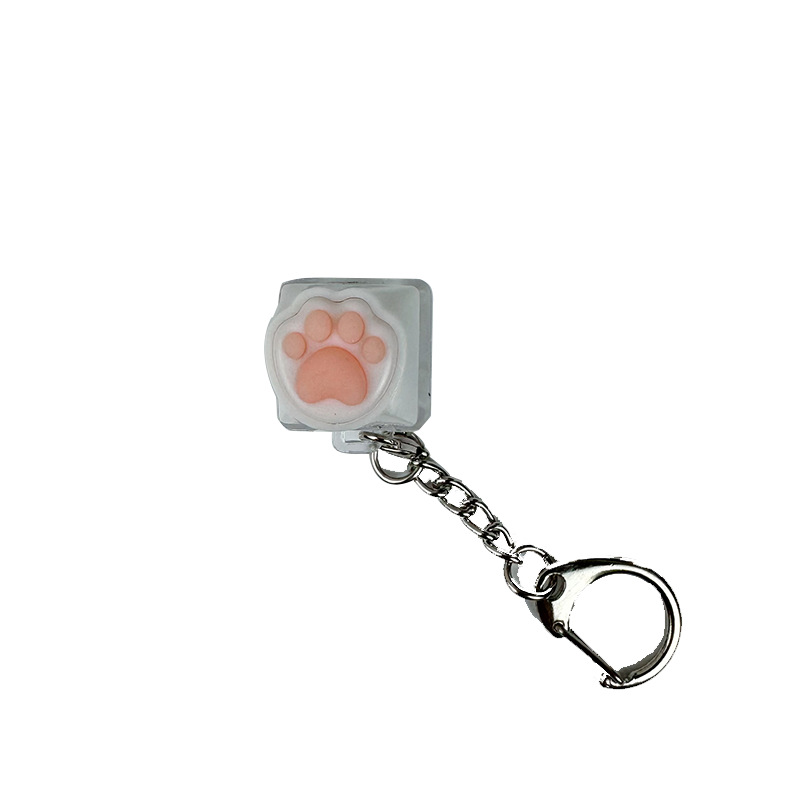 キーキャップ超萌え猫爪キーキャップ少女粉機械キーボードキーキャップソフトシリコンコーキー屁石はさみ布キー