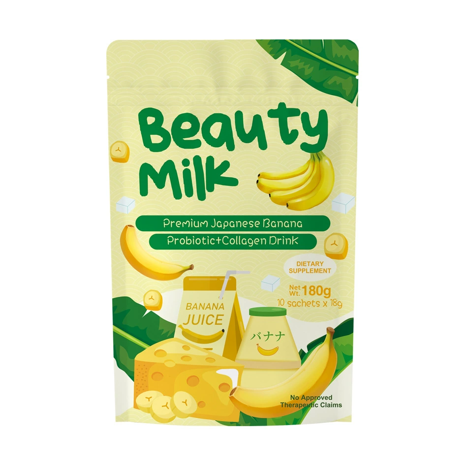 Переходной границы пользовательная Beauty Milk Premium Drink Powder Банан Фассенед Коллаген порошок