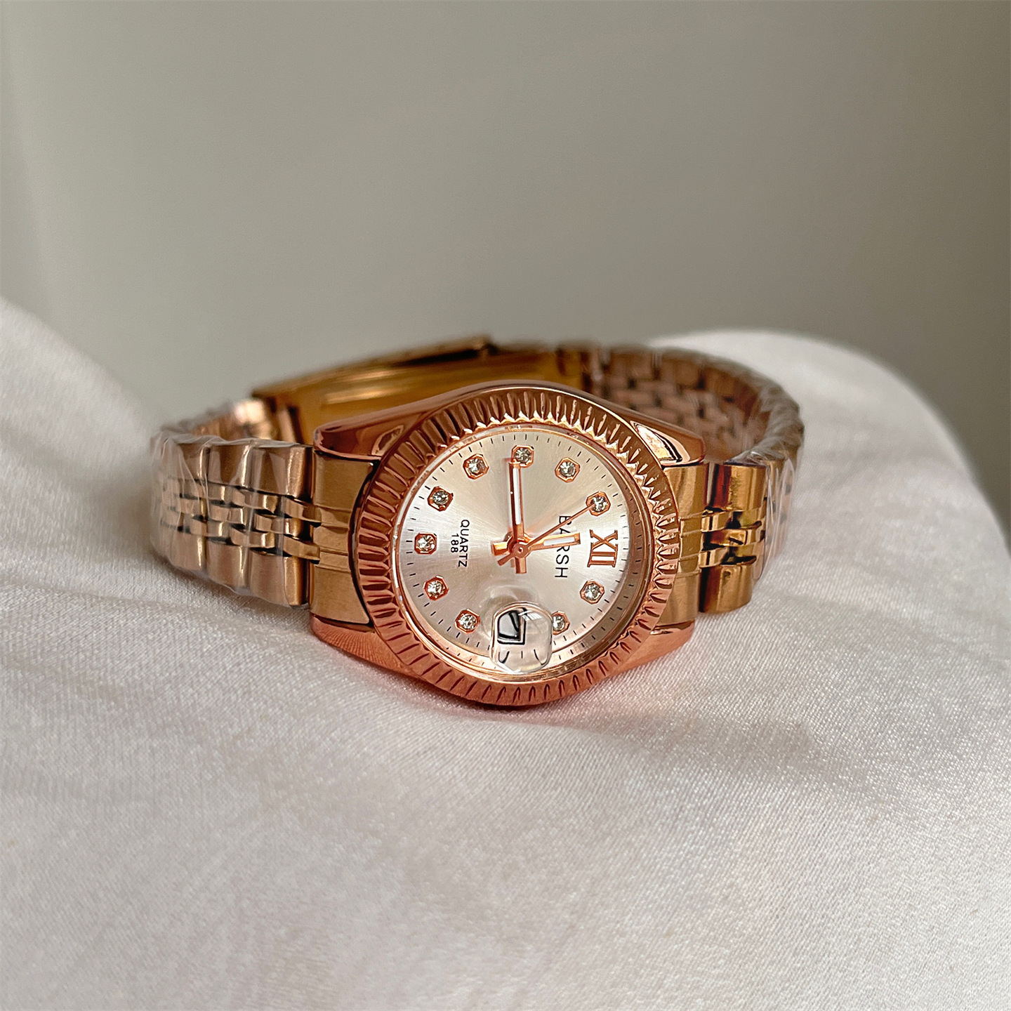 Rose gold white surface