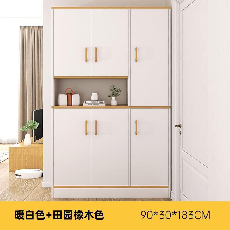 [6도어 싱글프레임 모델] 웜화이트 + 패스토럴오크 컬러 90*30*183cm