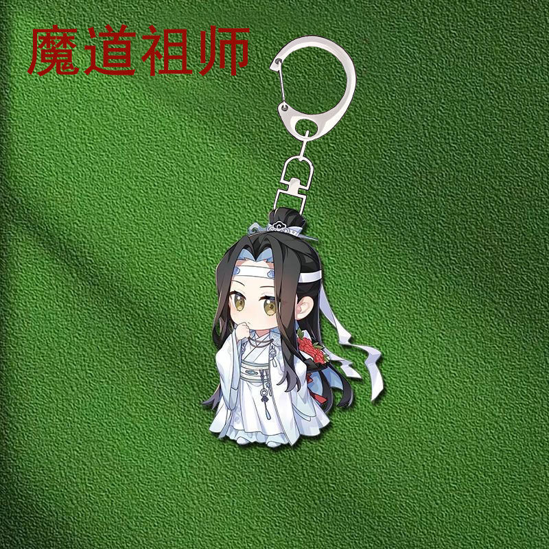 Magic Road Patriarca llavero acrílico periférico sándwich de doble cara azul máquina olvidada Wei Wuxian lindo y exquisito colgante de mochila escolar
