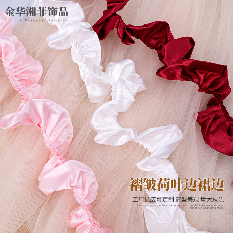 French-Style Small Fragrance Curtain Lace Ruffles, Ruffled Skirt Hem, Extended Skirt Hem DIY Decoration Accessories