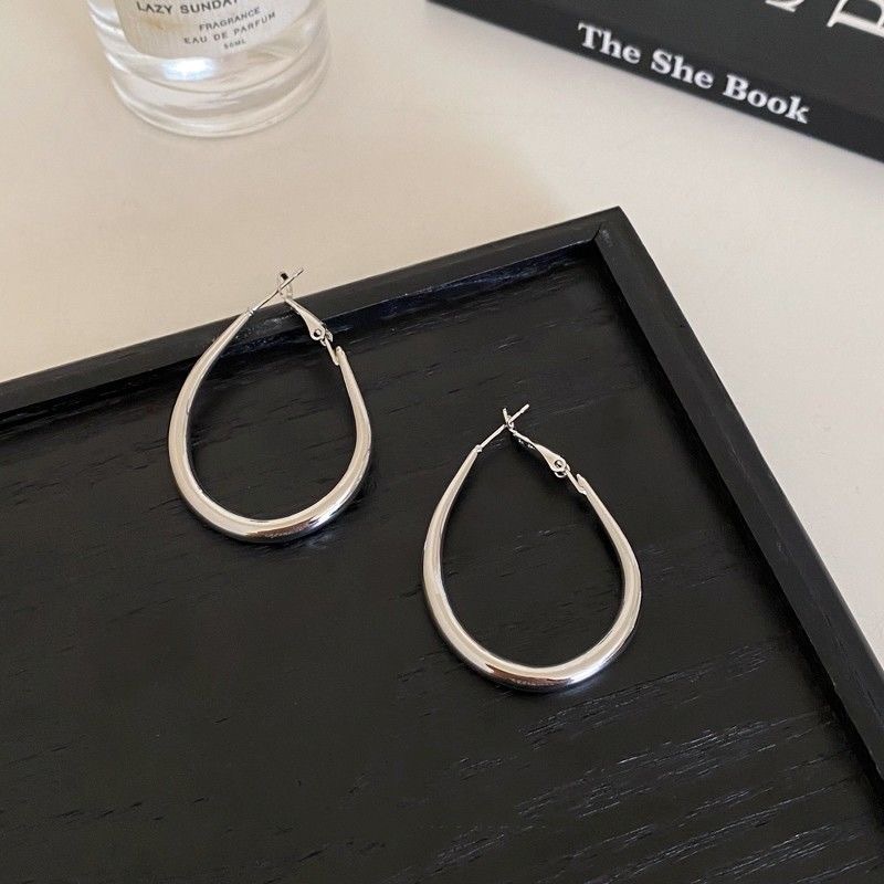 Classic Drop Ring Ear Ring 2024 Slim Simple All-Match Style High-Level Sense Small Face Small Earrings Earrings