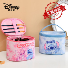 迪士尼圆筒化妆包可爱卡通圆筒护肤品收纳袋旅行洗漱包手提化妆包