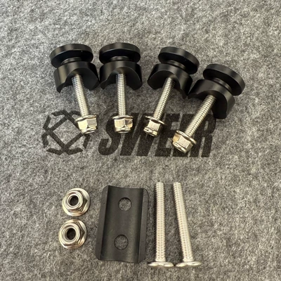 Alloy Bottom Screw Kit Tail Box, Motosiklet ləvazimatları və aksesuarları - round-rod-single-sided-black-grooved-aluminum-alloy-buckle