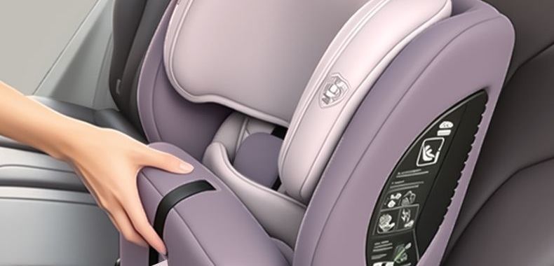 Simple rear seat safety seat for 12-year-olds, suitable for portable folding car seats for older children, children's car seat with cotton upholstery