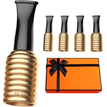 金属雪茄烟嘴4个型号单个礼盒装雪茄嘴配件适配38-58环高端配件烟