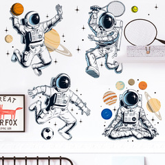 Sports Space Astronaut Waterproof Boy Baby Room Classroom Wall Decal Kindergarten Preschool Wall Sticker