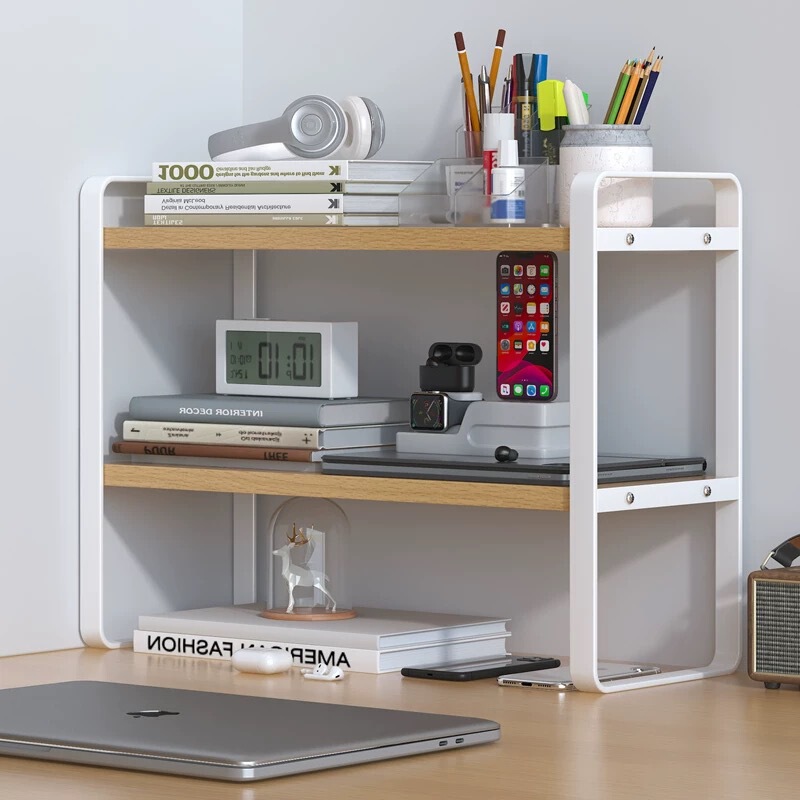 Storage Rack Desktop Storage Artifact Multi-layer Bookshelf Student Desktop Storage Shelf Office Computer Desk Layered Cabinet