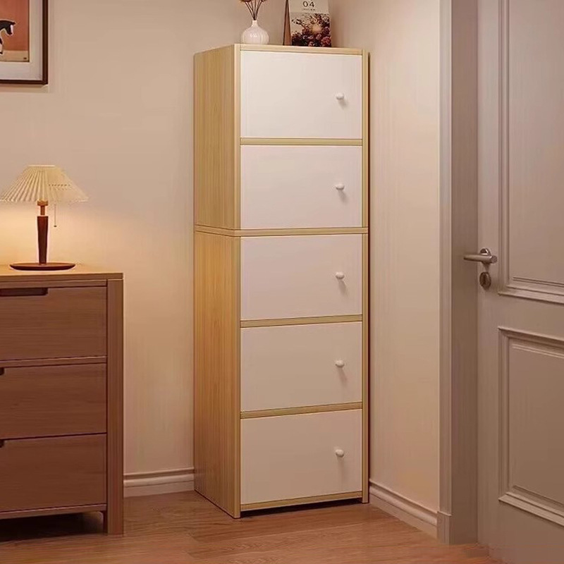 Armario de almacenamiento para el hogar Armario de almacenamiento Estantería a prueba de polvo Estante de estantería con puerta Escaparate de exhibición de sala de estar con espacio estrecho