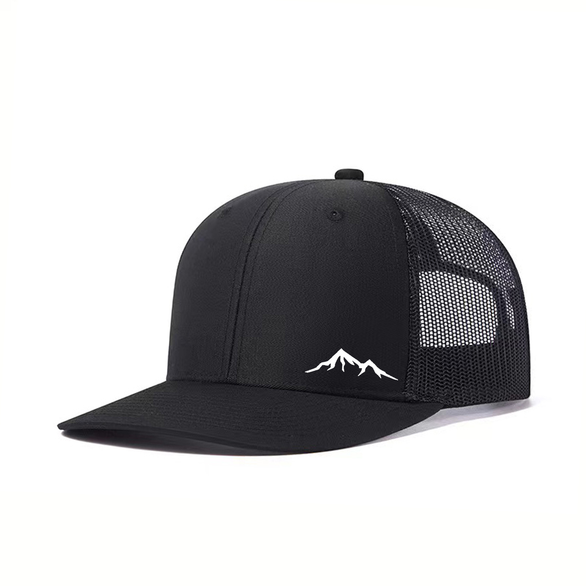 Baseball Cap Snow Mountain Style Flat Brim Richardson Trucker Hat_voghion.com