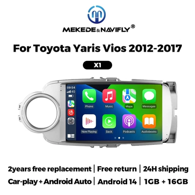 For Toyota Yaris Vios 2012-2017 Android Car GPS Navigation Car MP5 Bluetooth Player (DVD Navigation) - 116gcarplayandroid-auto-standard-configuration