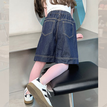 女童洋气牛仔裤子儿童休闲短裤大童装宽松热裤女孩2025夏装新款