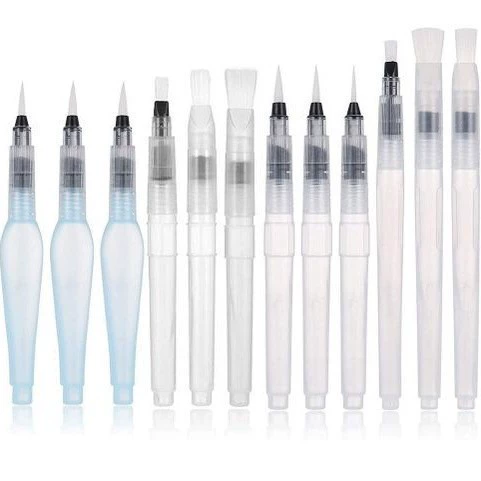 Watercolour, brush, set, 12 pieces