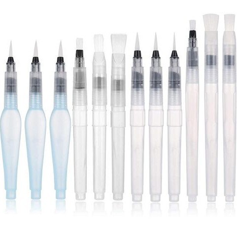 Fábrica al por mayor pluma de agua del grifo pintura sólida acuarela pintura pincel de escritura pluma de almacenamiento de agua de gran capacidad cepillo de plomo de color soluble en agua