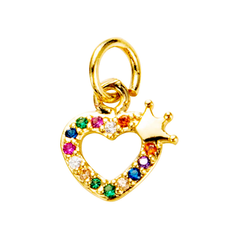 Nihaojewelry wholesale accessories star butterfly eye crown anchor lock copper zircon pendantpicture4