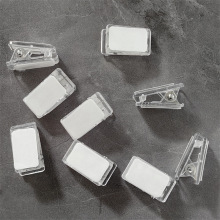 透明塑料胸卡夹证件胸牌夹厂牌夹弹簧夹粘亚克力自粘夹带双面胶夹