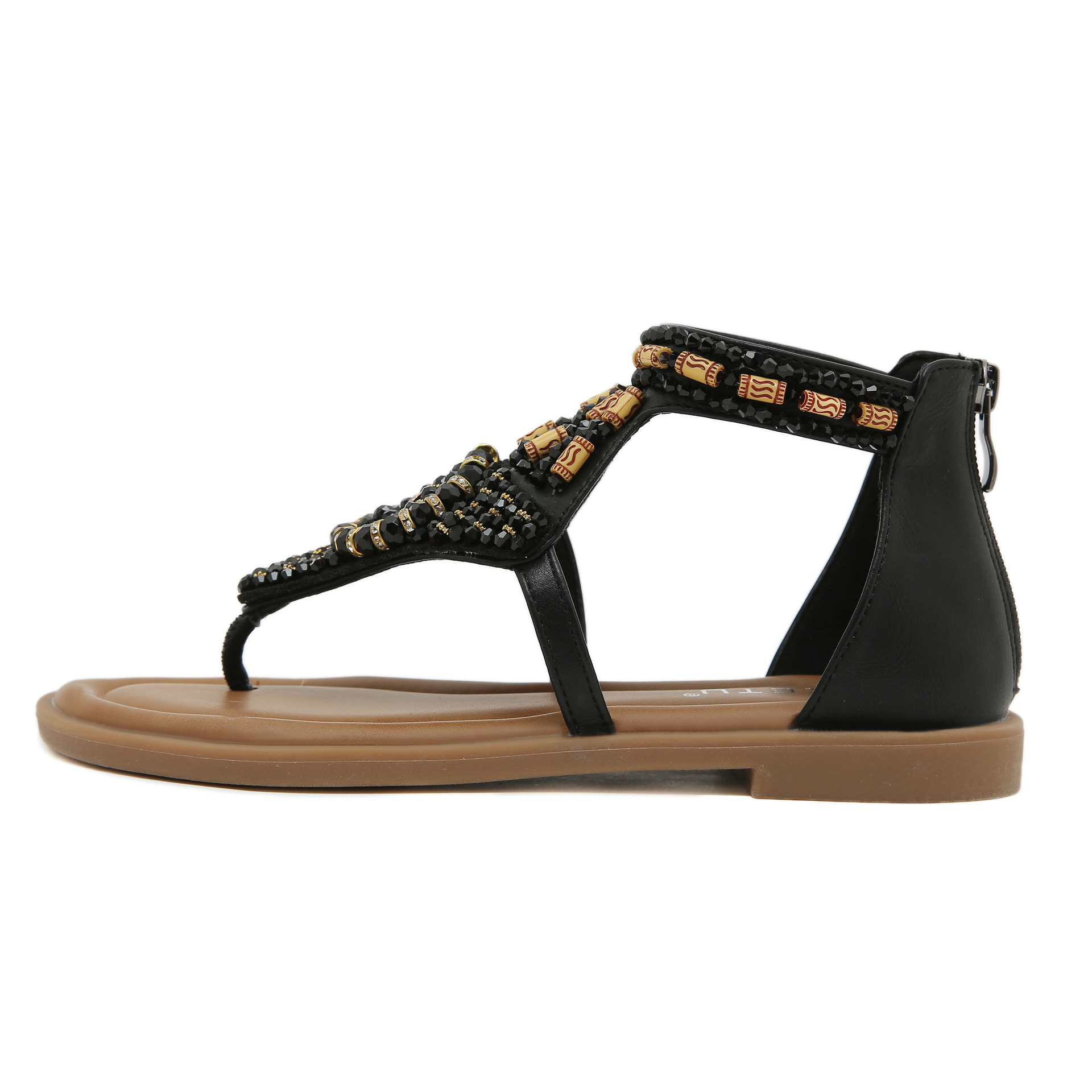 2025 verano nuevo estilo europeo y americano de moda versátil tacones de diamante sandalias romanas