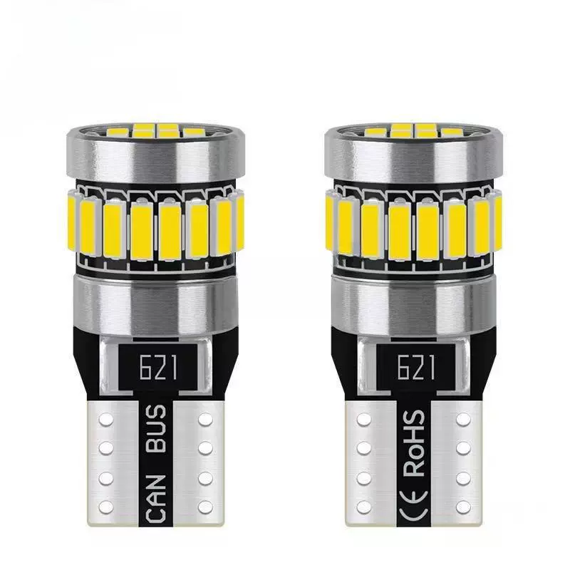 新款汽车LED 示宽灯牌照灯T10 4014 24SMD解码 W5W Canbus 车厢灯