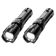 跨境热销小手电筒强光可充电户外超亮远射小型迷你便携家用led灯