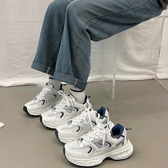 Torre Shoes Women's 2025 Summer New Fashionable Lightweight Thick Bottom White Shoes Mesh Breathable Korean Style Casual sneaker