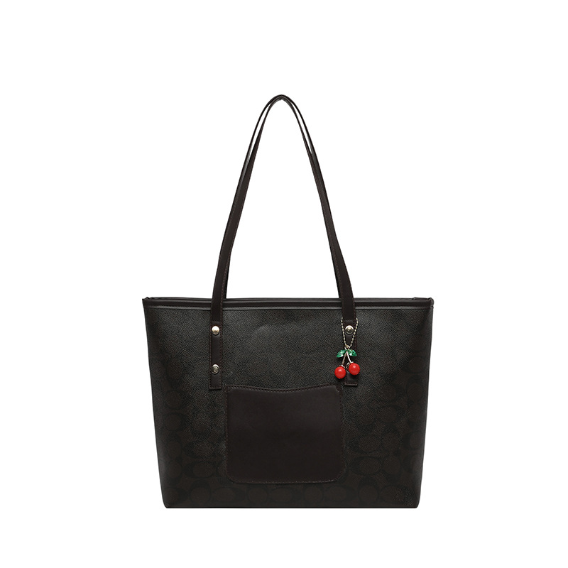 2026 nuevo bolso de mujer de gran capacidad de transporte de hombro bolso de moda versátil bolso de moda bolso de moda colgante de cereza bolso