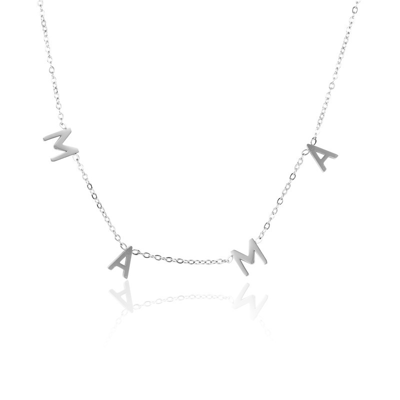 Necklace Classification Simple Style Letter Stainless Steel Titanium Steel Plating Necklace