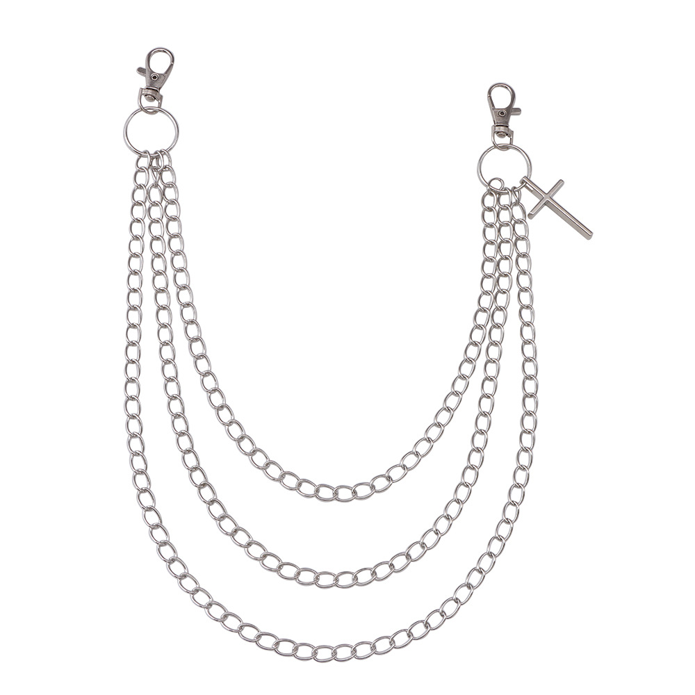 Minimalist High-End Feel Men's Personality Street Disco Pendant Cross Pants Chain Versatile Accessory_voghion.com