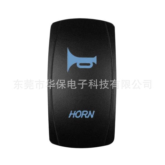 Modified RV Bar DC12-24V Boat Switch Yacht Rocker Switch Horn Symbol Switch Single Reset