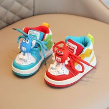 儿童高帮板鞋男女童鸳鸯鞋 小童1-3岁宝宝软底学步鞋秋季款运动鞋