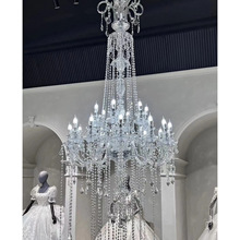 中山灯具服装店楼梯间吊灯餐厅婚庆装饰水晶吊灯别墅工程灯饰批发