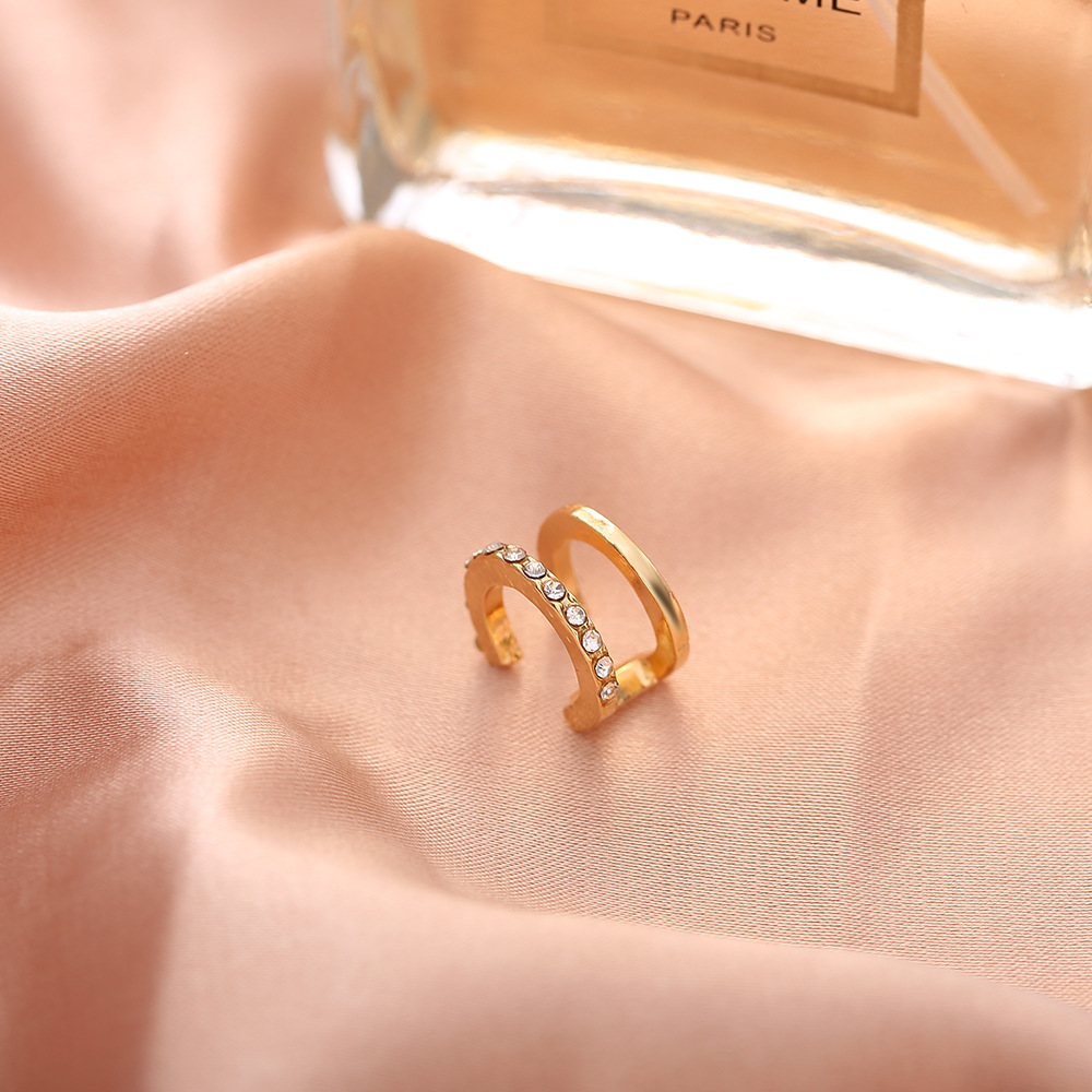 U Shape Fashion Alloy Rhinestones Earrings display picture 5