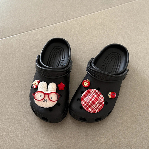 Bestselling Xiaohongshu-style cute rabbit cat accessory hole shoes DIY accessories wholesale PJ1765