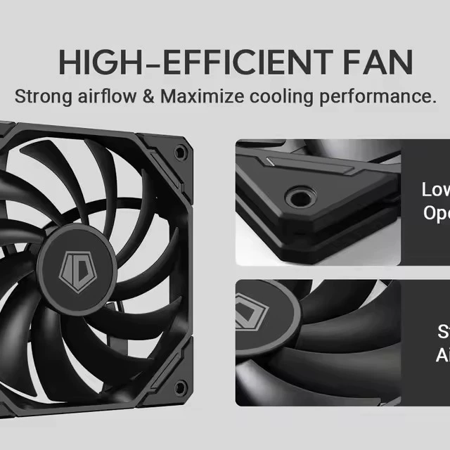 Низкопрофильный кулер CPU ID-COOLING IS-67-XT, высота 67 мм, тонкий вентилятор 120×15 мм
