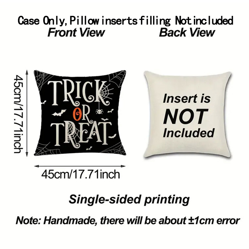 Cross-border Hot Selling Halloween Cat Countdown Pattern Printed Linen Home Holiday Living Room Sofa_voghion.com