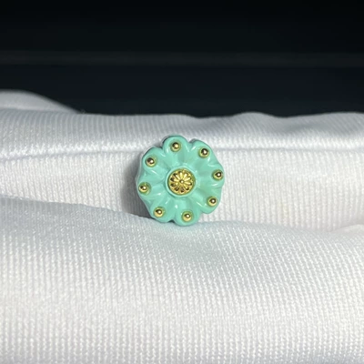DIY Crafts Turquoise Accessories | Zərgərlik ara hissələri - inlaid-with-multi-bead-flowers-10mm