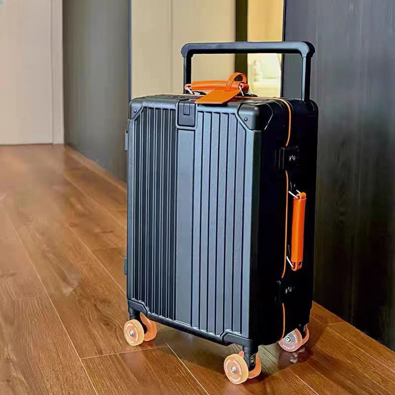 出口新款宽拉杆铝框高颜值出国28纯PC行李箱登机20寸登机箱拉杆箱|undefined