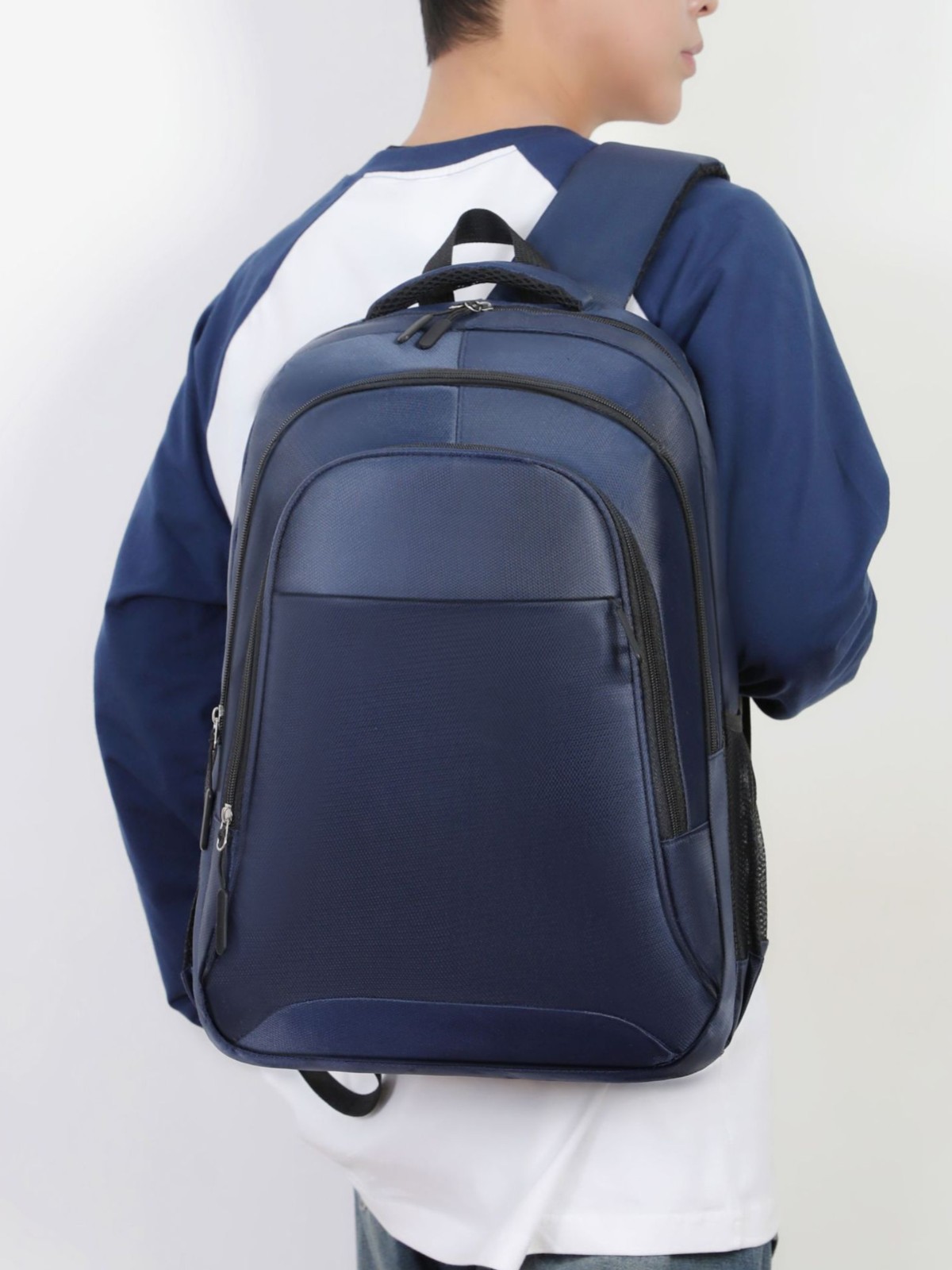 Bolsa de computadora de negocios simple logotipo de impresión transfronteriza bolsas escolares de estudiantes de escuela secundaria y secundaria de alta capacidad de transporte Oxford mochila