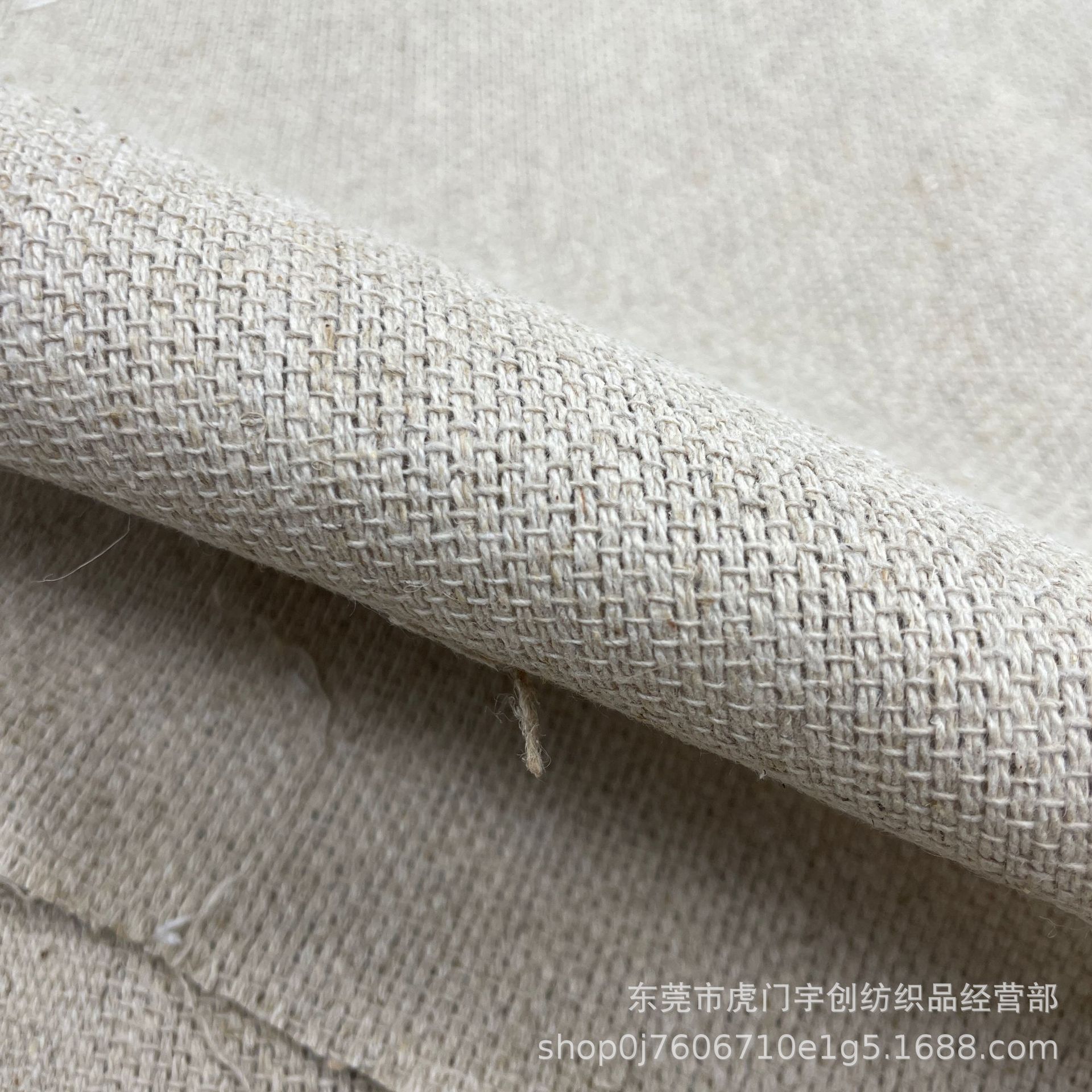 亚麻棉粗纺现代布艺沙发手提袋箱包束口袋收纳袋DIY户外布料面料-阿里巴巴