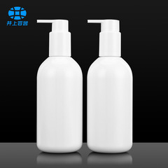 Skincare products, white plastic bottle, body lotion 300ml, cosmetic round shoulder bottle, toner, face wash, cleanser, makeup remover