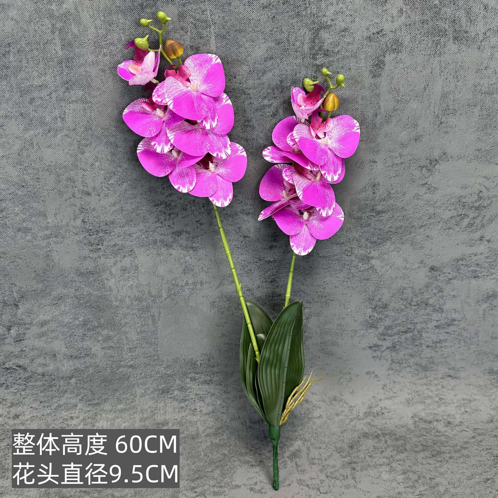 Simulación de 2 horquillas 12 mariposa orquídea PU sensación de flores falsas decoración del hogar decoración de boda props orquídea adornos al por mayor
