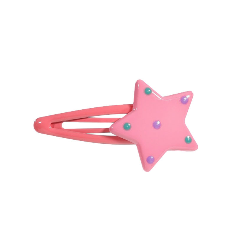 Estrellas de dopamina nuevo clip para el cabello de niños ondulado punto clip para el cabello de niñas lindas frises clip para el cabello roto
