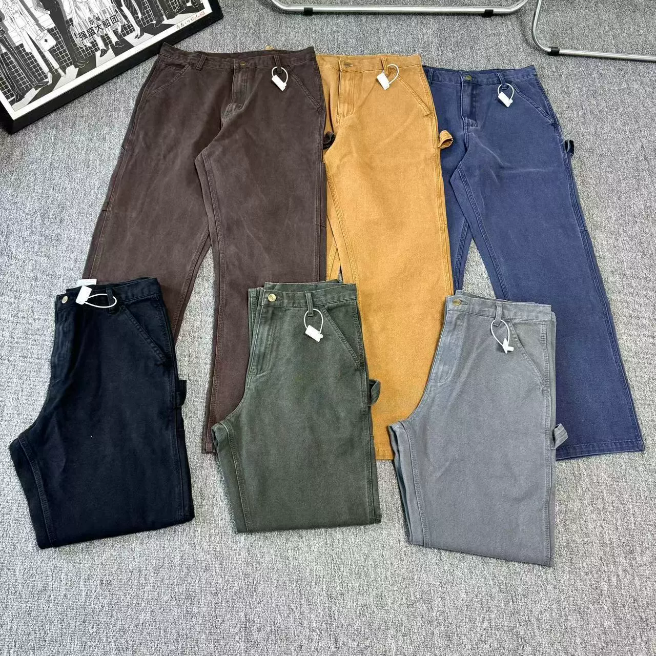 Kaha CAR B11 лесозаготовительные брюки vintage дикие божьи брюки стирая старые холст хлопок повседневные брюки