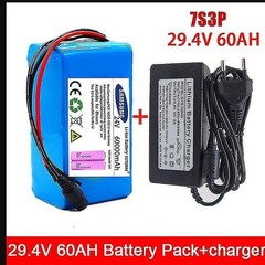 7S3P 18650 リチウムイオンバッテリーパック 24V60000mAh 電動自転車原付バランスカー