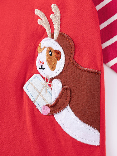 Little maven European and American style children's dress cartoon autumn girls 'dress striped long-sleeved children's dress