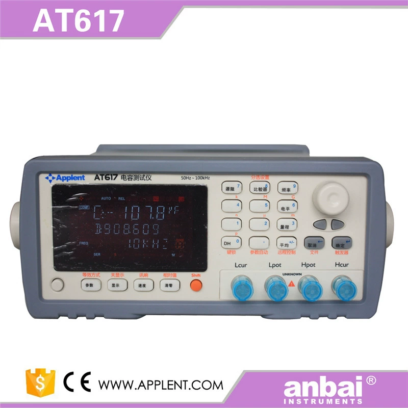 Чанчжоу Anbai AT610 Тестер конденсаторов C/D/ESR/EPR точность 0,1% частоты 10KHz