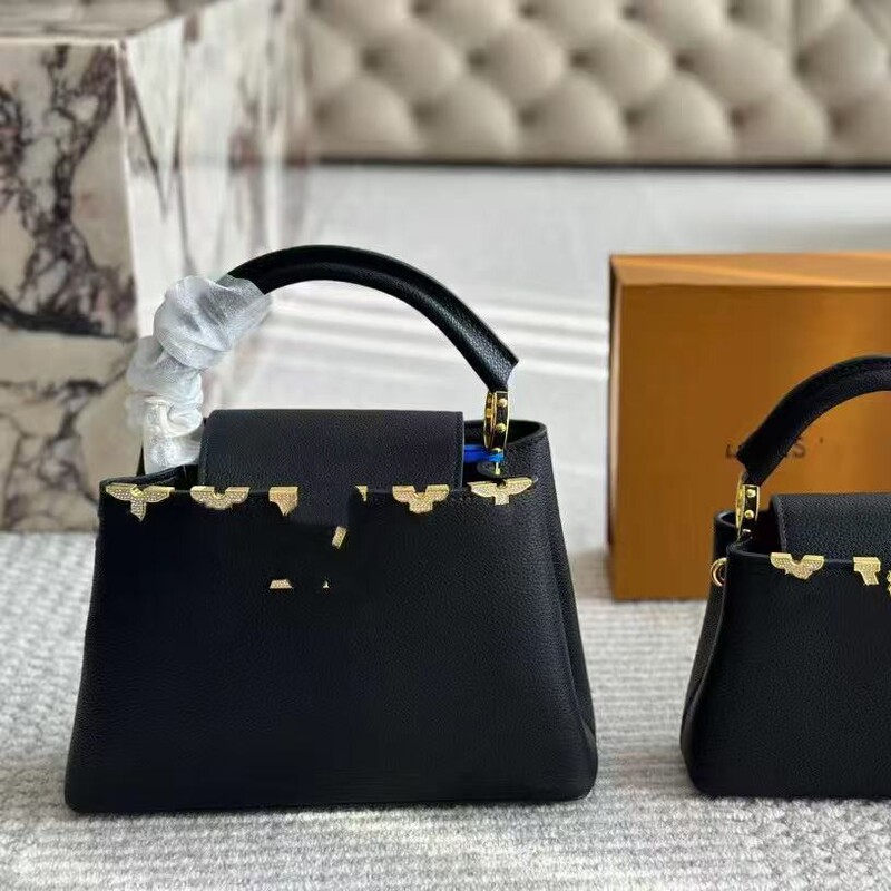 Cross-Border Lujia New Model Capucines Luxury Bag with Gold-Tone Hardware, Single Shoulder Handbag Cross-Border Lujia New Model Capucines Luxury Bag with Gold-Tone Hardware, Single Shoulder Handbag