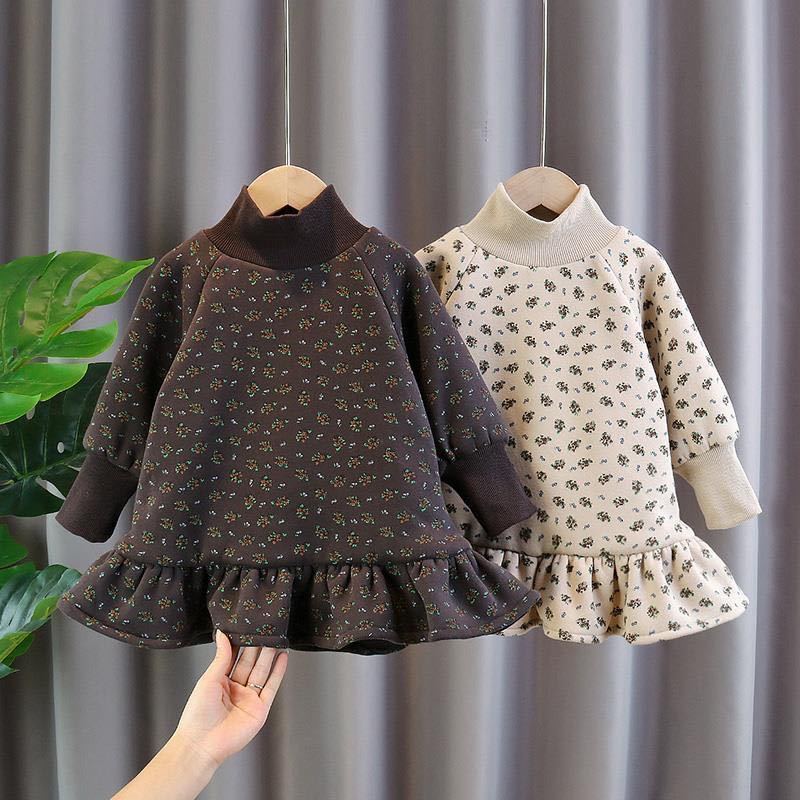 Girls' Autumn and Winter Sweatshirt Dress 2026 Korean Version Children's Fleece-Lined Thickened Dress for Baby Girls Winter Fashion Princess Dress Girls' Autumn and Winter Sweatshirt Dress 2026 Korean Version Children's Fleece-Lined Thickened Dress for Baby Girls Winter Fashion Princess Dress